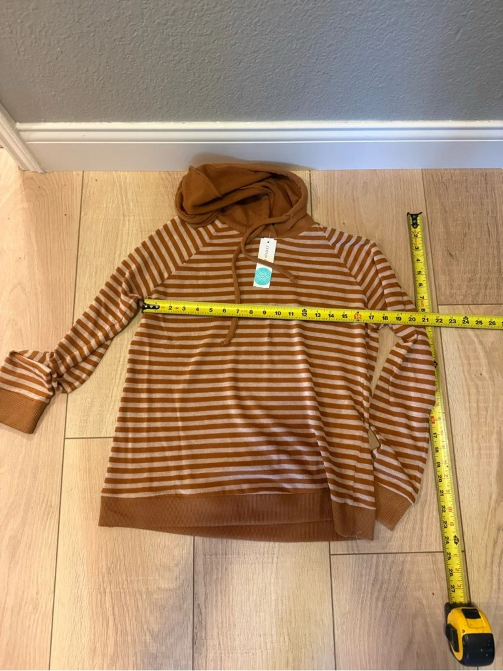 🤎🧡NWT Staccato Textured Hoodie Medium | Striped Lightweight Casual Sweatshirt